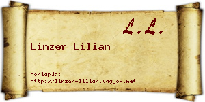 Linzer Lilian névjegykártya